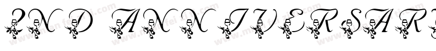 2nd anniversary字体转换